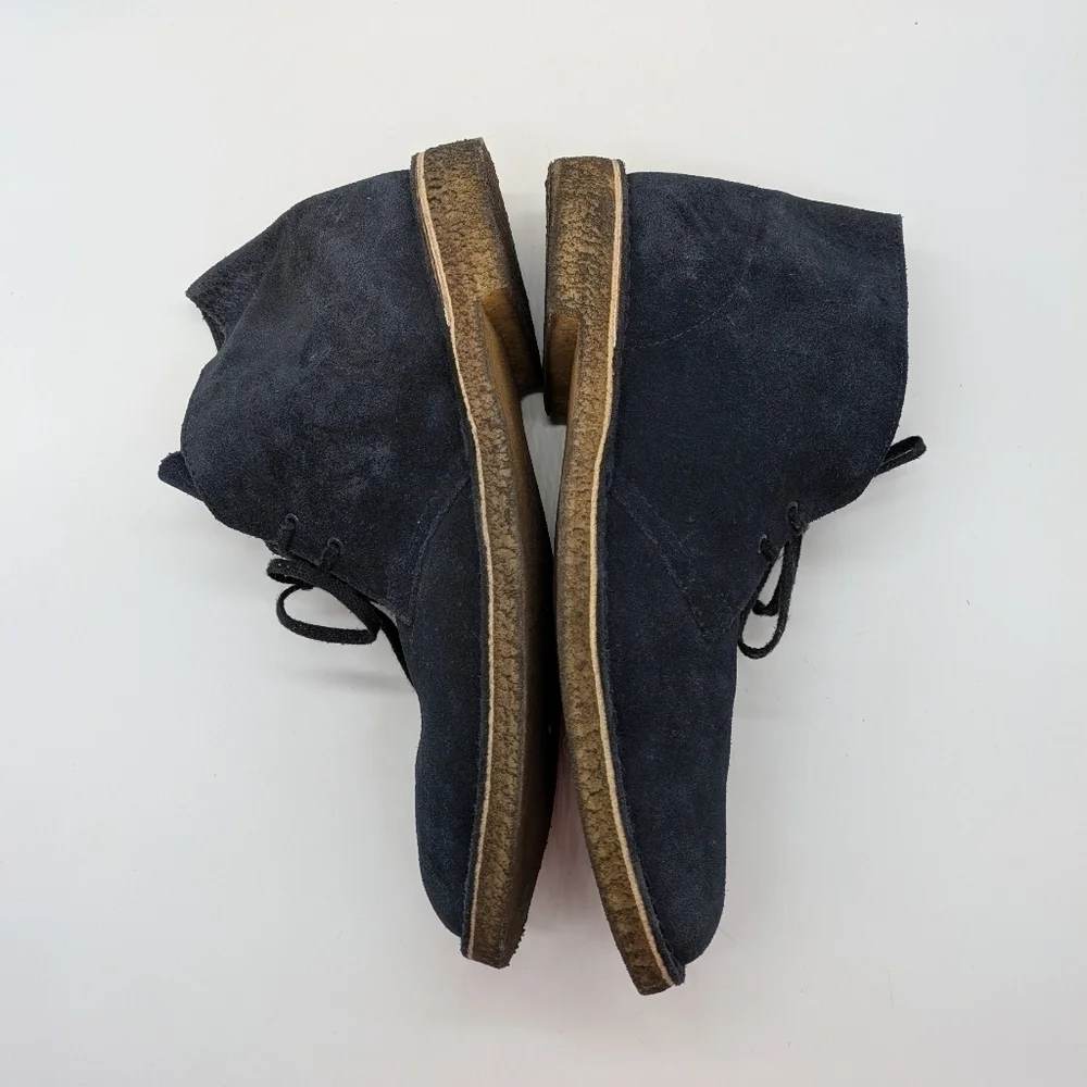 Clarks Desert Boot blue suede lace up crepe sole boot 12